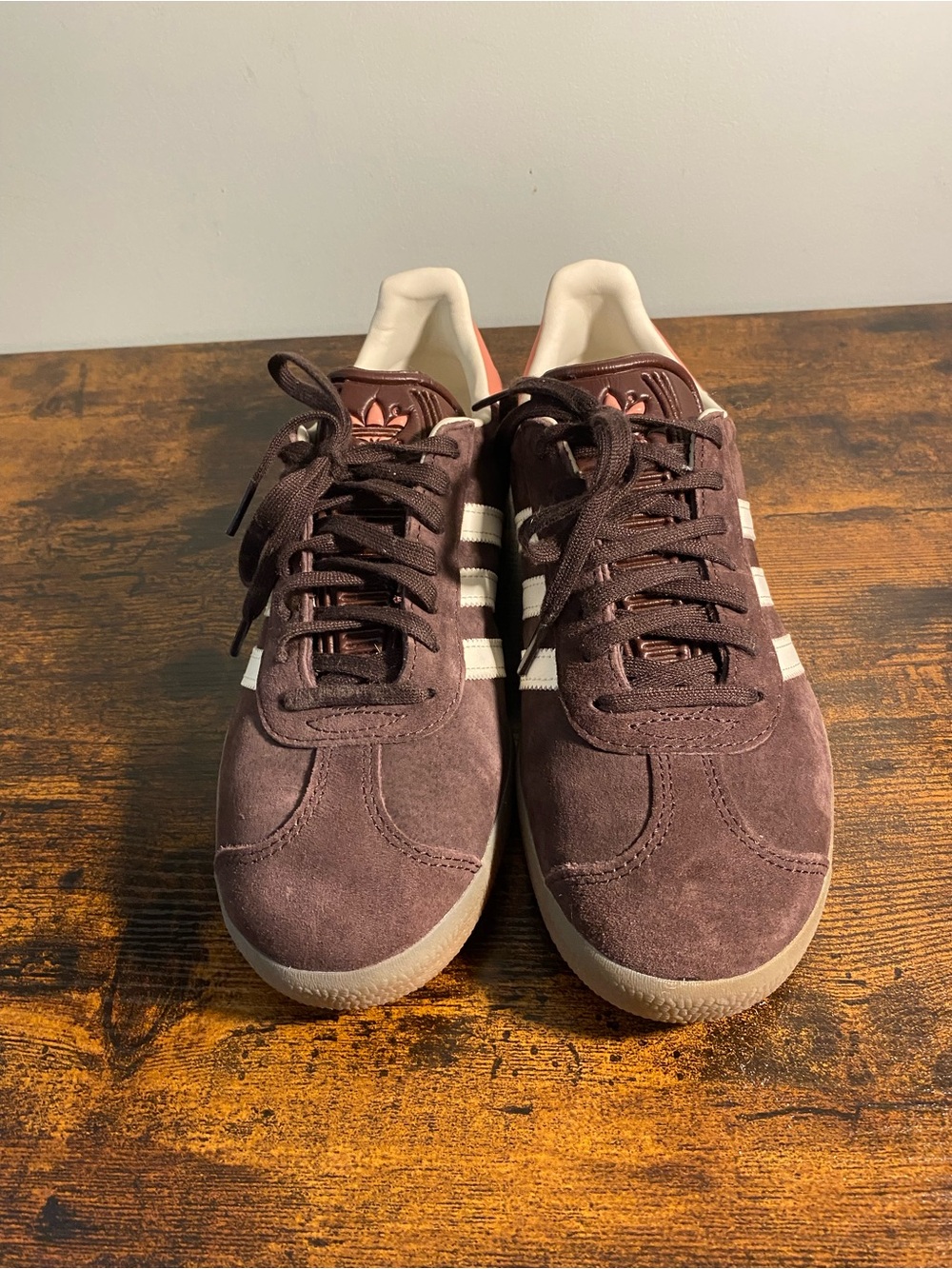 adidas Eggplant/Pink Suede Gazelles